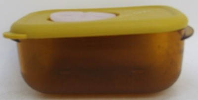 Tupperware Rock & Serve 1-Cup Yellow Lidded Storage Container.