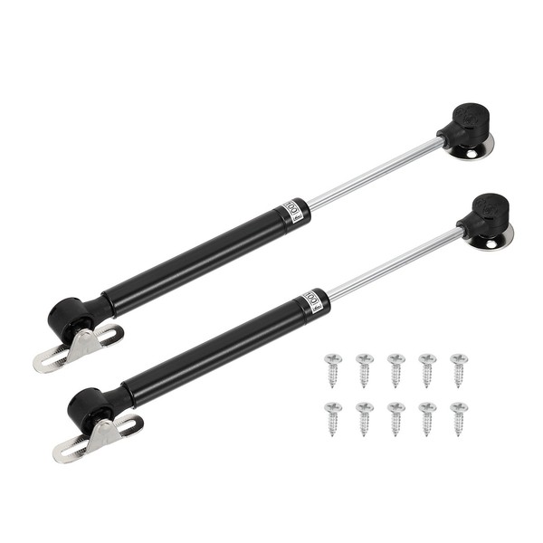 2 StüCk 100N/22Lb Gasfedern FüR SchräNke Holz Gasdruckfedern Schwarz-image