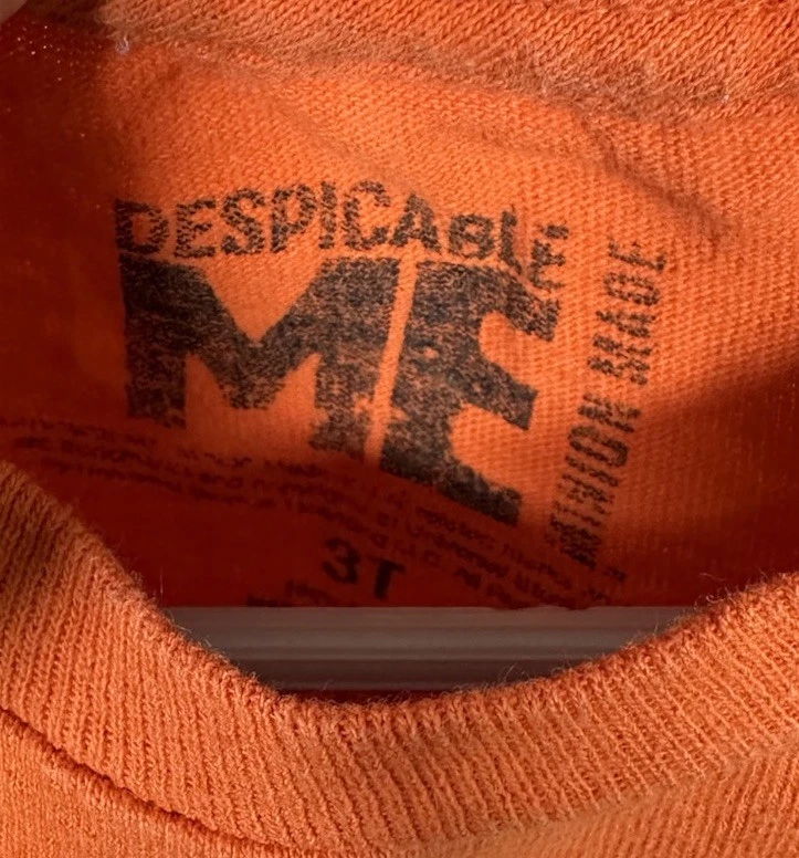 Camiseta Manga Corta Personaje Minion Despicable Wasn’t Me Naranja Niño Pequeño Talla 3T Foto 4 de 4