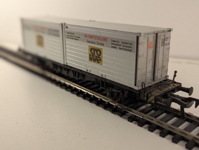 Fleischmann 5235 HO Flachwagen mit Crowe & Co Containern