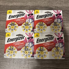 Energizer Hearing Aid Batteries 16 Pack Size 10 4 Packs Expires 06/15/2027