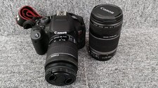 CANON Digital SLR Camera 18MP EF Mount With EF-S 18-55mm 55-250mm Lenses Japan