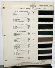 1942 Cadillac Paint Chips By Acme Auto Finishes Leaflets Original Colors