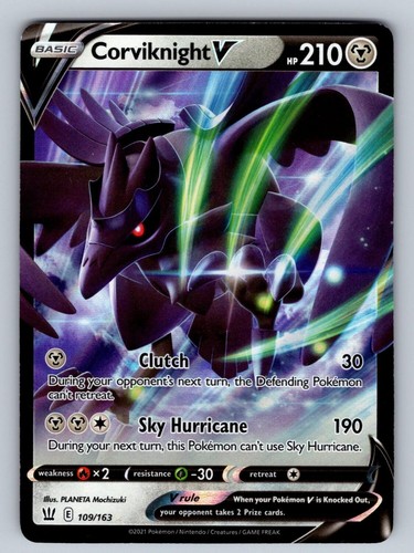 Corviknight V 109/163 NM/M Holo Battle Styles UR Pokemon T03271