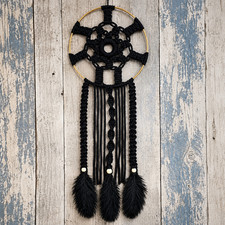 Large Handmade Indian Pagan Witchery Dreamcatcher Halloween Gothic Wall Hanging