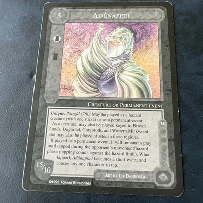 MECCG Adûnaphel 15/10 The Dragons Black Border Unlimited Nazgûl Rare NM - Photo 1/2