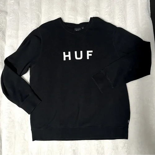 HUF Crewneck Sweatshirt Original Logo Crew in Schwarz XL - Bild 4 von 7