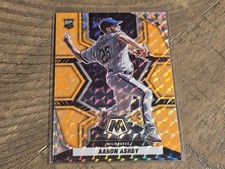 2022 Panini Mosaic #231 Aaron Ashby RC Orange Reactive Prizm Nmmt