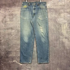 Vintage Levi's 550 Jeans Men's Blue 35x32.5 Medium Wash Denim Jeans 90s 0682