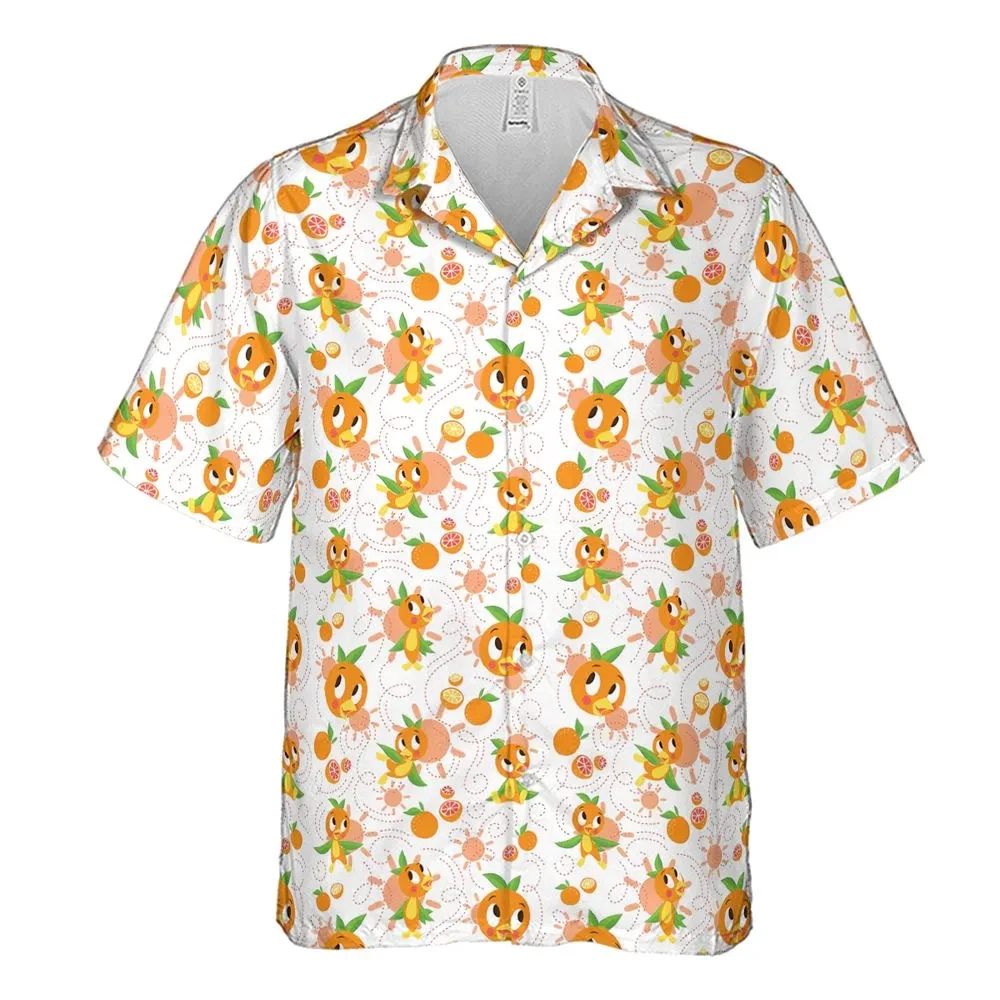 Hello Sunshine Orange Bird Hawaiian Shirt