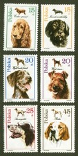 Poland Scott# 2900-5, Dog Breeds, 1989 Cmplt. Set of 6 Stamps, VF MNH, No Faults