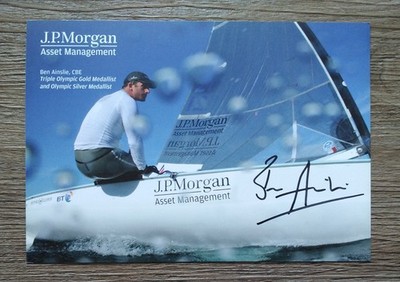 B1344 Ben Ainslie UK Segeln Autogrammkarte original signiert