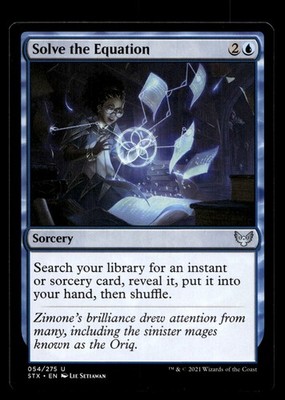 Solve the Equation 54 U Strixhaven: School of Mages