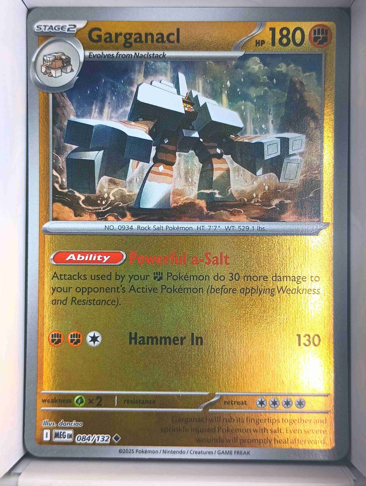 Garganacl 084/132 2025 English Mega Evolution Reverse Holo