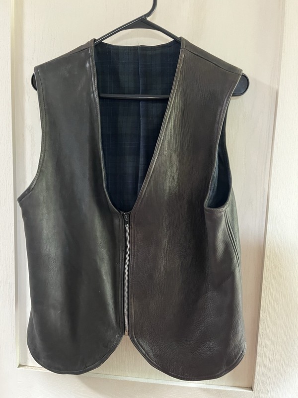 Vintage Leather Vest Handmade? Unbranded  Large