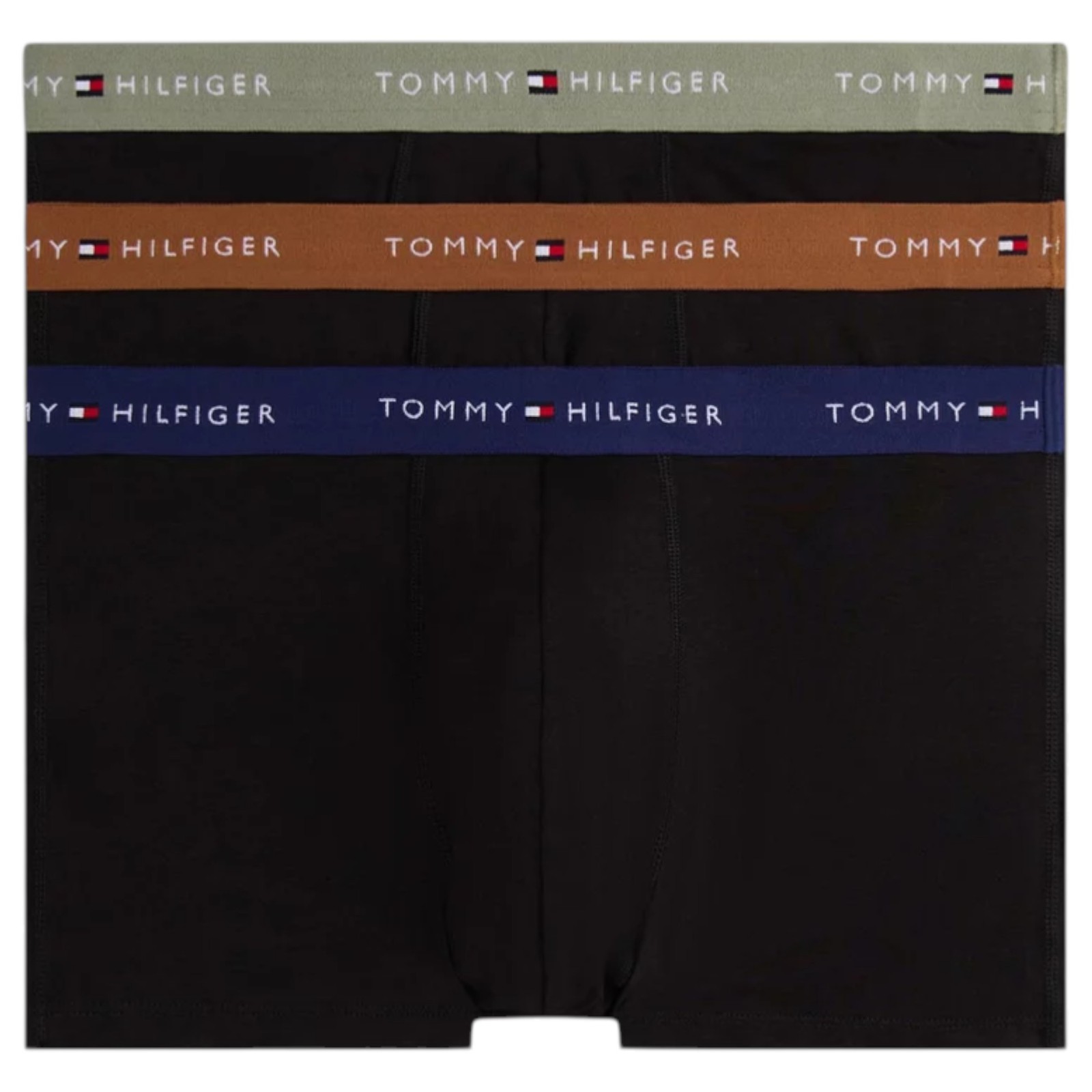 Tommy Hilfiger Men's Essential Cotton Boxer Trunks - 3 Pack Black image 2