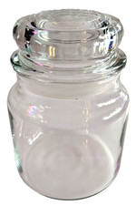 Yankee Candle Glass Jar Canister Sealed Lid Jar Empty Clear Glass Candy Display