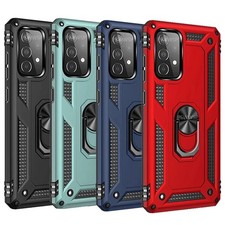 Shockproof Armor Phone Case For Samsung Ring Holder Magnetic Stand Heavy Cover