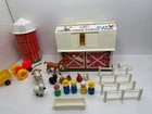 Fisher Price Play Family Farm #915 Barn Silo Animals Figures Lot Vintage READ