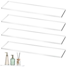4 Pcs Clear Medicine Shelves 13.75 Inch Acrylic Medicine Cabinet Replacement ...