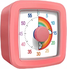 Visual Timer for Kids Adults, 60-Minute Countdown Timer for Classroom, Kitchen,O