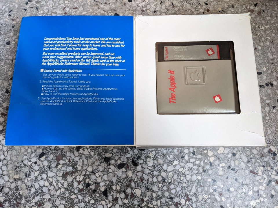 AppleWorks APPLE II 2 1983 komplett + boxed Vintage Homecomputer Programm RARE! - Bild 3 von 4