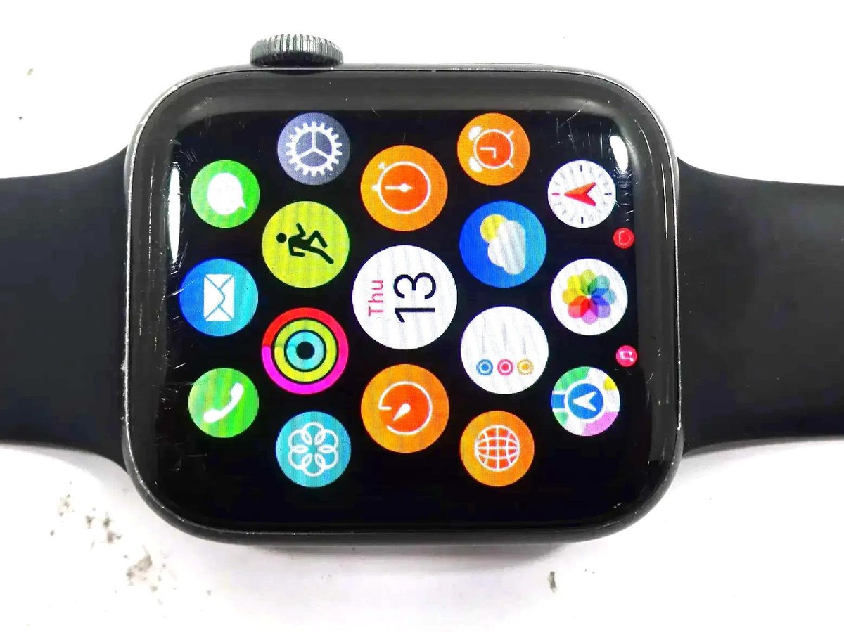 APPLE Watch Series 5 GPS - 44MM Aluminum Case A2093 - Black | eBay
