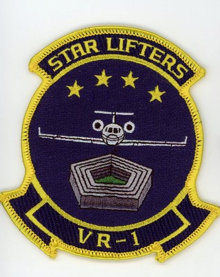 PATCH USN F-14 TOMCAT VR-1 STARLIFTERS C-37 SEW ON PARCHE