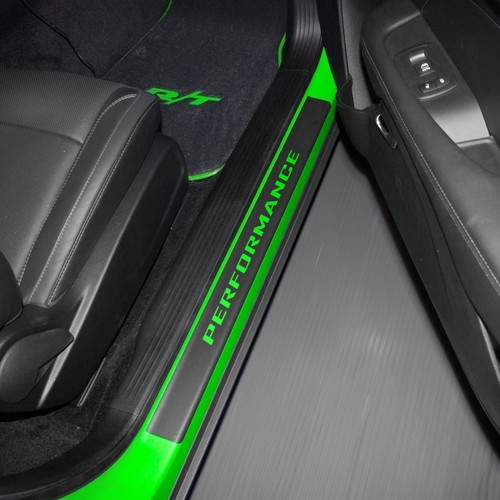 Sill Plates Black Fits Dodge Challenger RT 2008 - 2021 - Picture 2 of 7