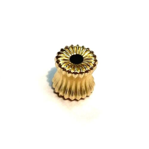 Nice Solid 14K Yellow Gold Fluted Crimped Elongated Bead 5x5mm 0.12g