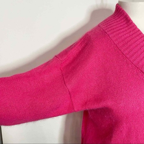 Vintage 80s Jason Maxwell sweater bright pink silk angora blend pull over 2X - Picture 5 of 8