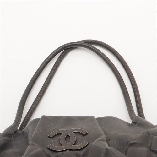 Chanel Coco Mark Leather Tote bag Gray Silver Metal Fittings 12XXXXXX - Picture 6 of 13