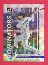 2020 Donruss Austin Meadows 070/349 Dominators Silver #8 Tampa Bay Rays