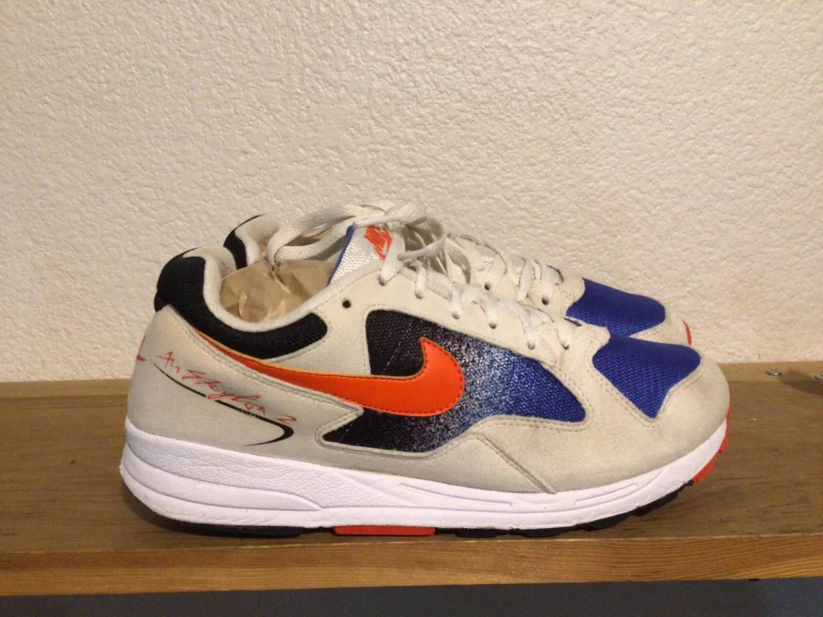 Men s Nike Air Skylon 2 Sz 7.5 White Orange Royal Retro Sneakers