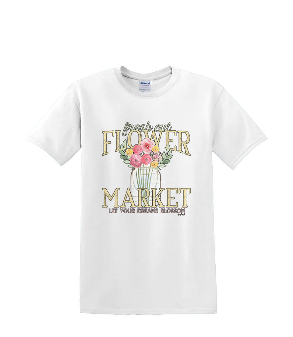 ALTRA T Shirt dalla S alla 2XL 3XL MERCATO DEI FIORI vaso fiori primavera divertimento adulto