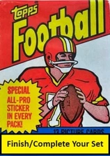 1983 Topps Football Finish/Complete Your Set 201-396