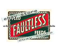 Feed Faultless Feeds agricultural farm ranch metal tin sign decorative items