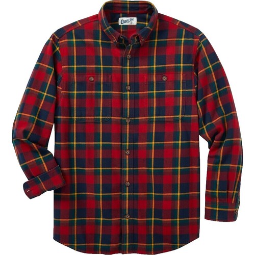 Duluth Shirt Men L/S Long Sleeve Large TALL LT TRIM Wrinkle