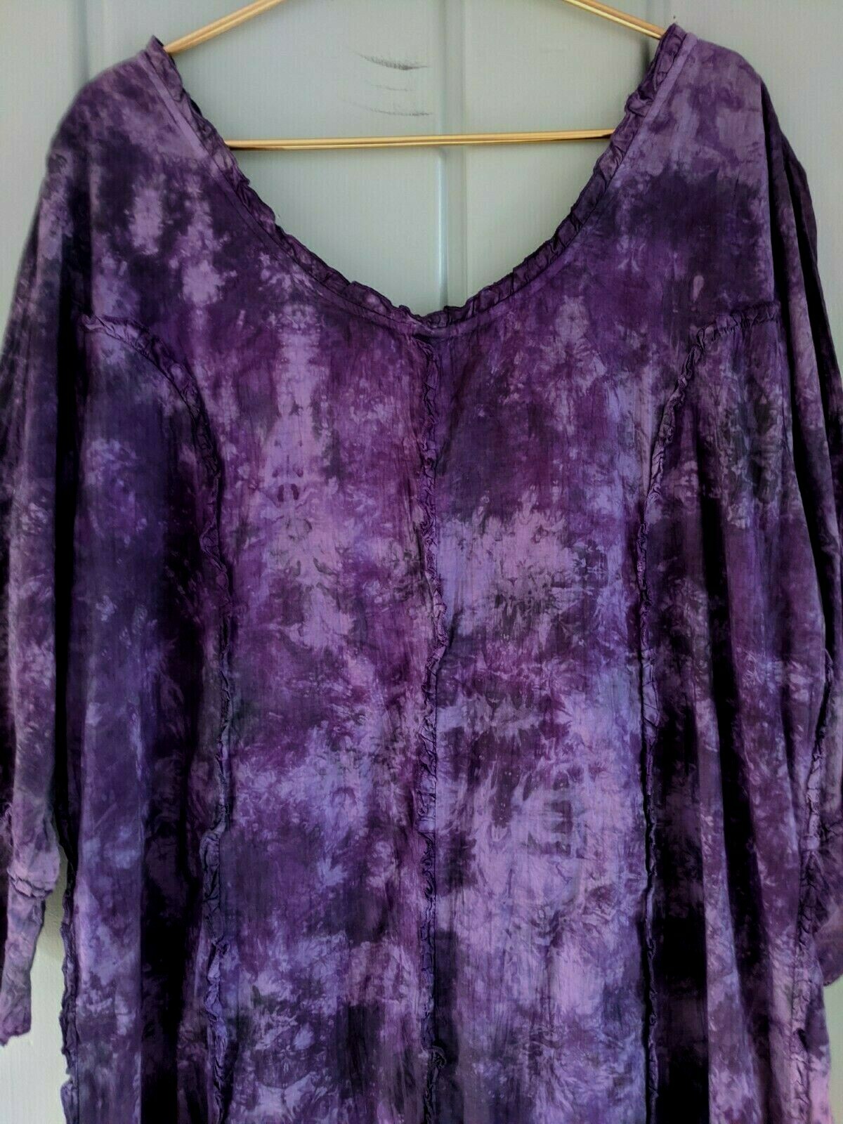 Vintage Phool Womens Plus 2X Maxi Dress Purple Hi… - image 9