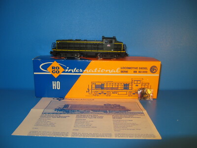 Locomotive Diesel Roco HO BB 63998 - Train électrique SNCF, Analogique, Verte