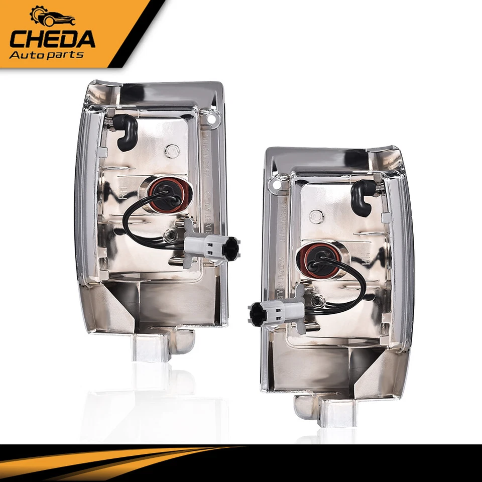 Chrome Parking Corner Side Marker Signal Light Lamp Fit For 90-97 Nissan D21 New - Image 2 of 4