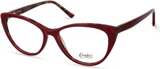 Candie's CA0189 066 Red Plastic Cat Eye Optical Eyeglasses Frame 53-15-140 CA RX
