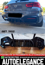 1482 DIFFUSORE ADATTO PER BMW SERIE 1 F20 F21 MSPORT 2015-2019 2SX NERO LUCIDO