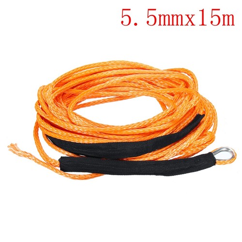 5.5mm*15m 7000LBS Synthetic Winch Rope Line Recovery Cable For 4WD ATV UTV SUV - Picture 3 of 9