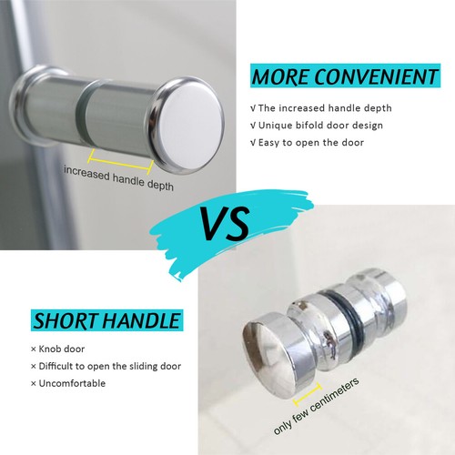 Folding Showe Door Bifold Shower Screen Wall to Wall Size 800/860/900/1000mm - Picture 12 of 22