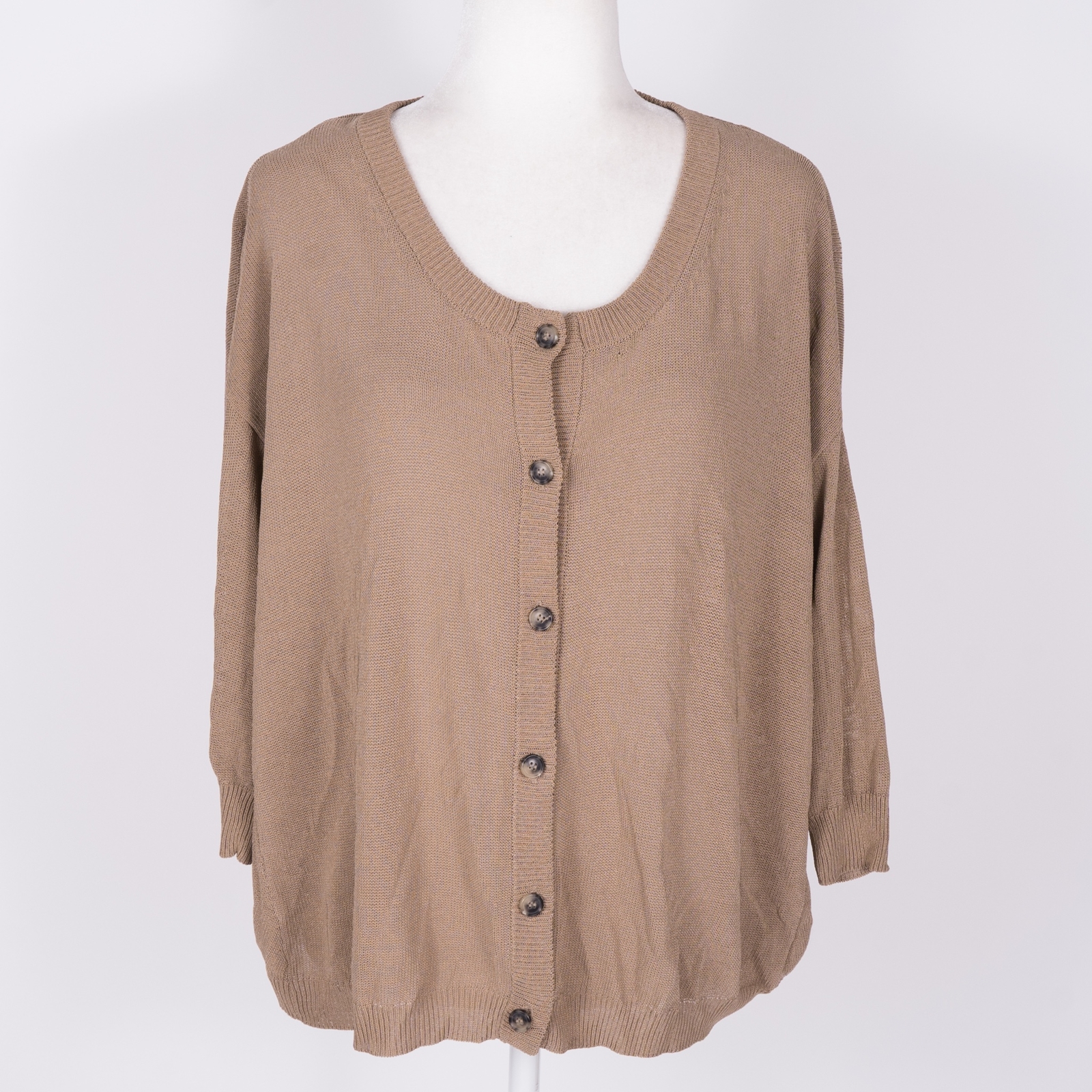 Theory Tan Lightweight Knit Open Back 