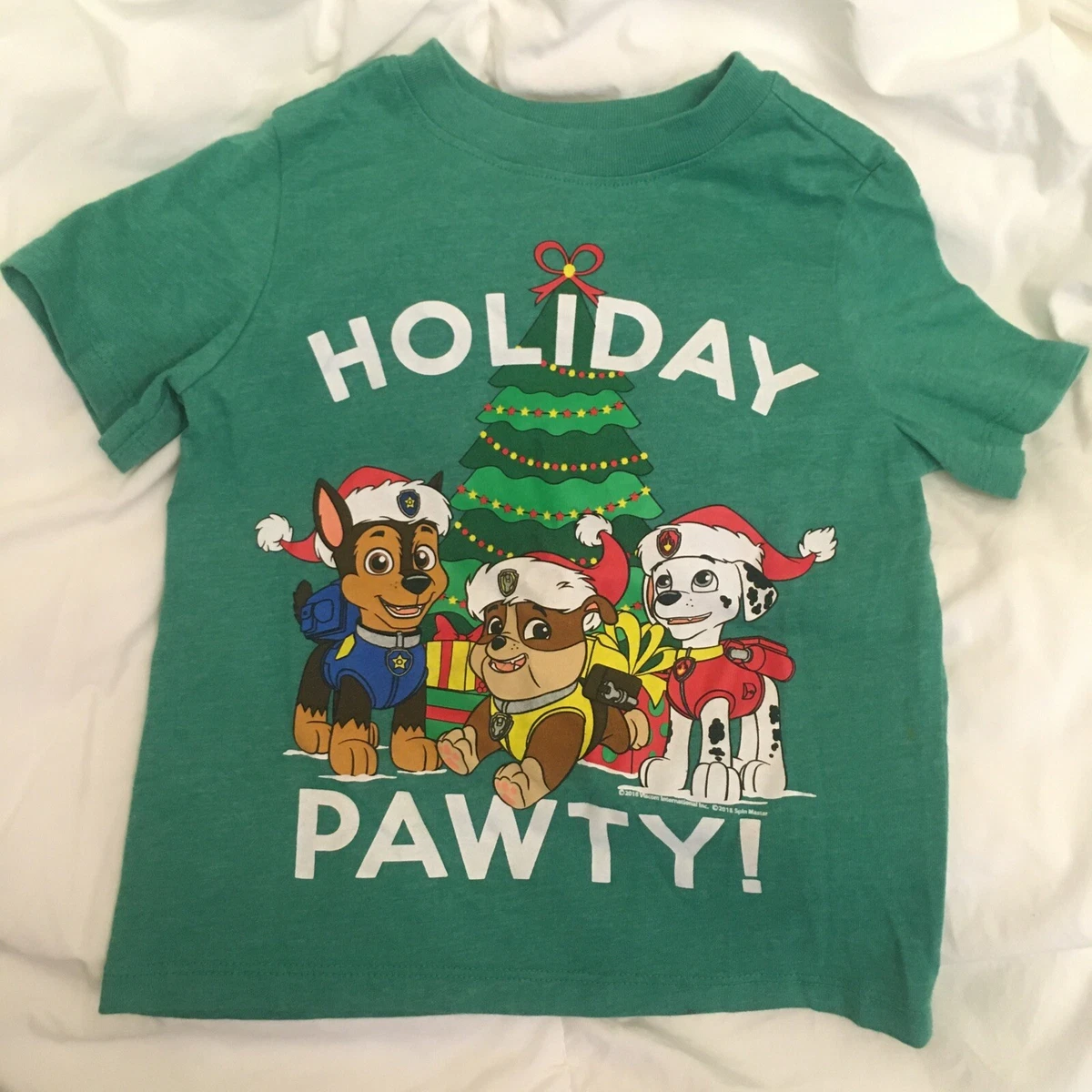 Old Navy Boys Toddler Paw Patrol Green Holiday S S T Shirt