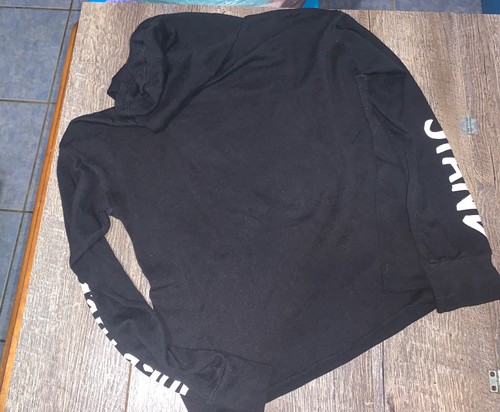 Justice sz 14 black glitter sister bff hoodie sweatshirt guc stand together 12 ? - Picture 7 of 7