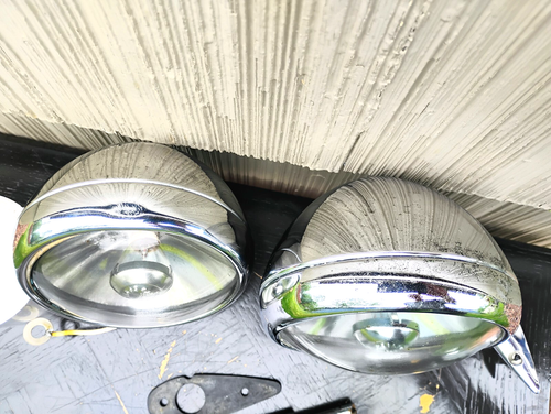 VINTAGE PAIR OF GUIDE SPOTLIGHTS S-18 1940'S-1950'S GM - Picture 5 of 17