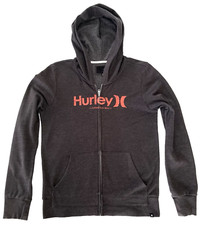 Hurley Juniors/Youth Hooded Sweatshirt Size XL Gray Full Zip Huntington Beach
